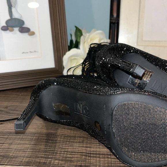 I.N.C. International Concepts Sahoj Western Fringe Booties, Black Bling NWOB sz7 - Picture 11 of 11